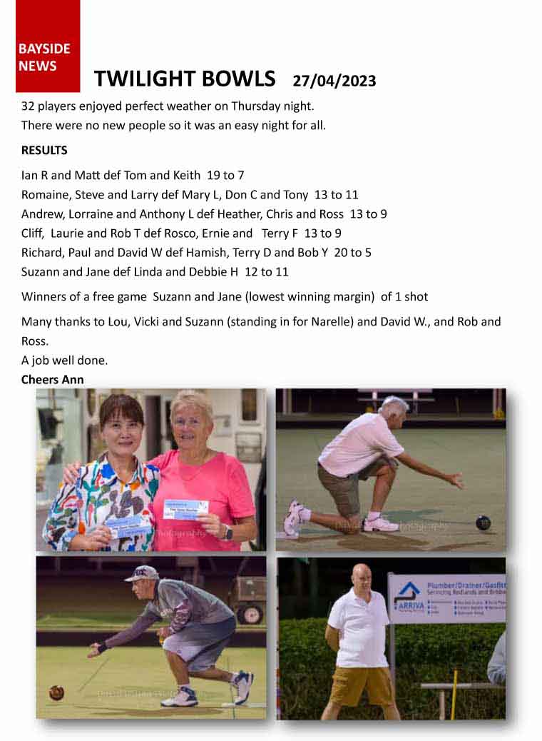 Twilight Bowls April 2023 Photos